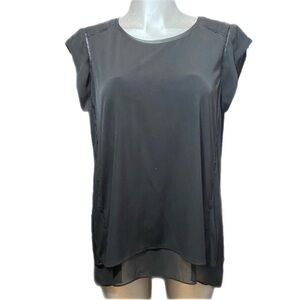 Worthington Tunic Blouse Split Back Sheer Layer Lining Business Casual Party XL